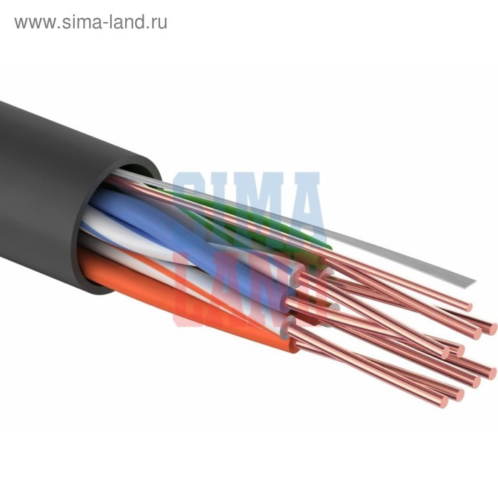 Кабель витая пара REXANT UTP, 4PR, 24AWG, CCA, CAT5Е, PVC, бухта 305 м, цвет серый