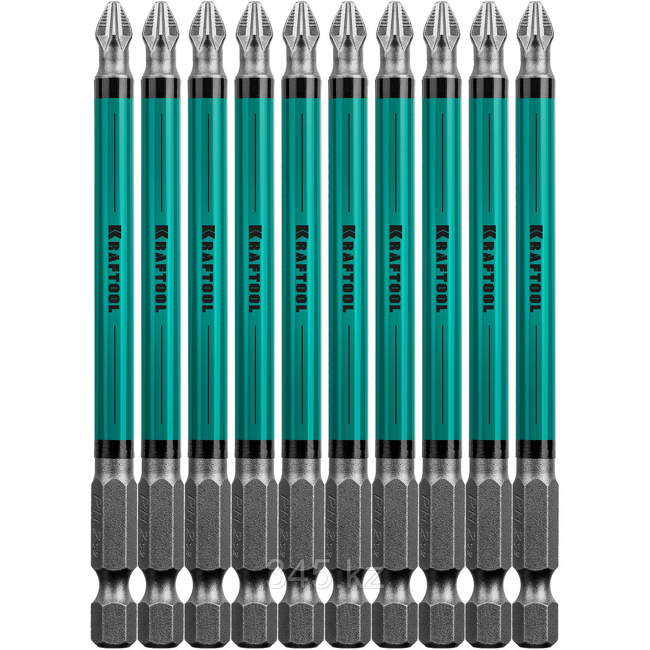 Биты, PH2, 100 мм Optimum Line, тип хвостовика E 1/4", 10 шт в блистере, KRAFTOOL - фото 4 - id-p65316478