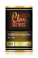 Clan De File консервы для кошек (с индейкой) 340 гр.