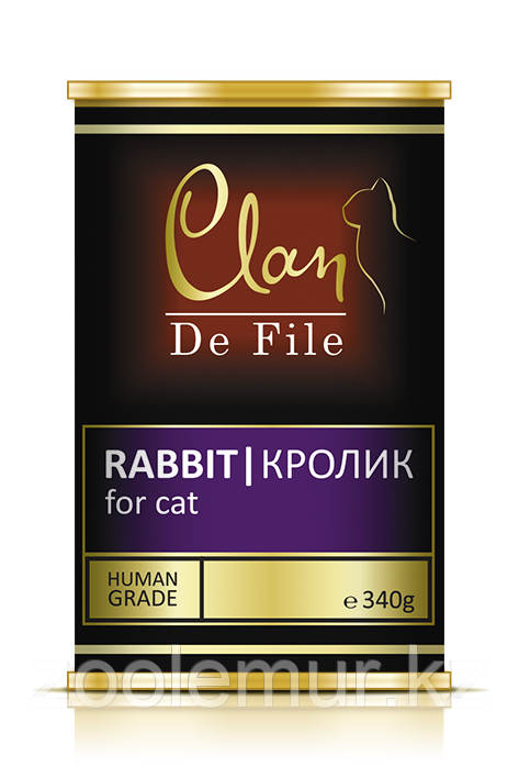 Clan De File консервы для кошек (с кроликом) 340 гр.