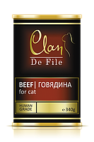 Clan De File консервы для кошек (с говядиной) 340 гр.