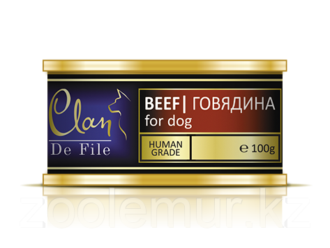 Clan De File консервы для собак (с говядиной) 100 гр.