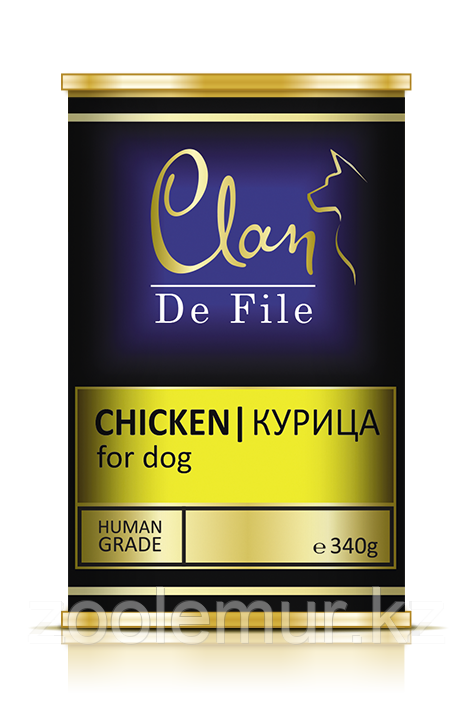 Clan De File консервы для собак (с курицей) 340 гр.