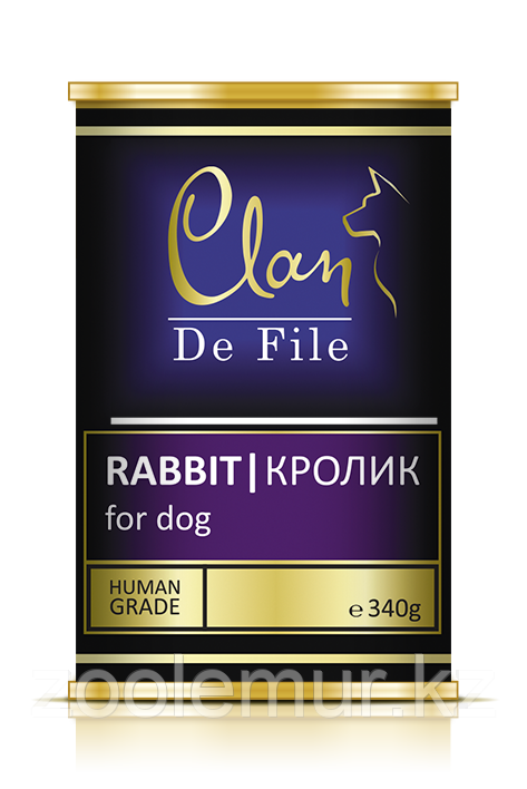Clan De File консервы для собак (с кроликом) 340 гр.