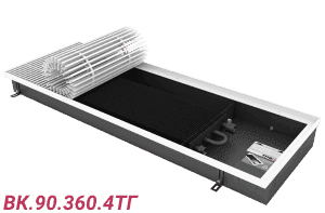 Внутрипольный конвектор отопления без вентилятора ВК.090.360.4ТГ