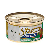 Stuzzy Gold консервы для кошек (кусочки сардин с кальмарами в собственном соку) 85 гр.