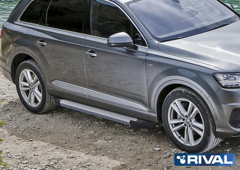 Пороги на Audi Q7 2015-2023  "Silver"