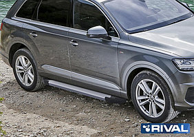 Пороги на Audi Q7 2015- "Silver"