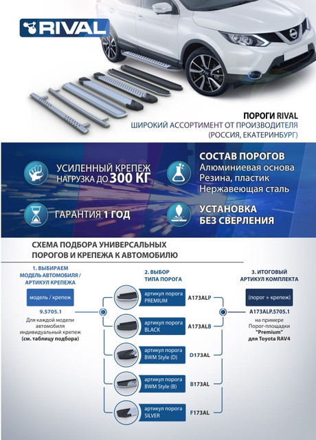 Пороги на Ford Ecosport 2014-2018 "Premium" - фото 5 - id-p65092620