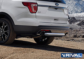 Защита заднего бампера Ford Explorer 2015-2019 d76 (без Hands-free)
