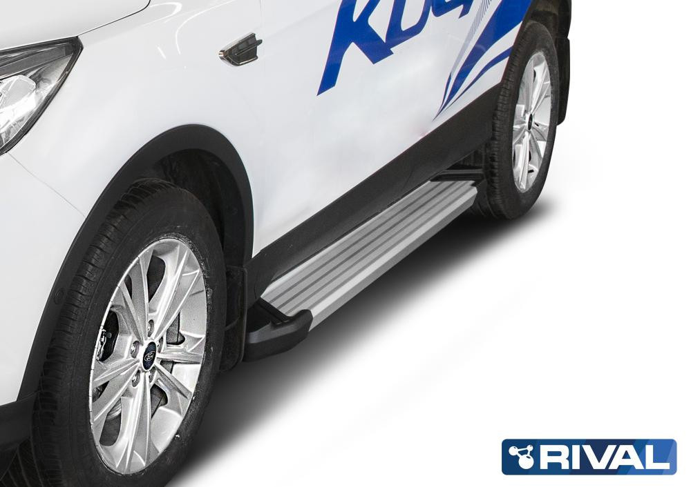 Пороги на Ford Kuga 2016-  "Silver"