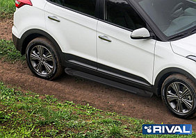 Пороги на Hyundai Creta 2016- "Black"
