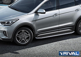 Пороги на Hyundai Grand Santa Fe 2012-2017  "Premium"