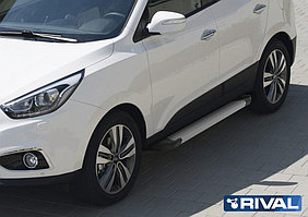 Пороги на Hyundai IX35 2010-2013-2015  "Silver"