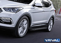 Пороги на Hyundai Santa Fe 2012-2018 "Black"