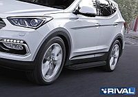 Пороги на Hyundai Santa Fe 2012-2018 "Premium-Black"