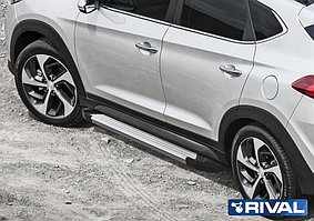 Пороги на Hyundai Tucson 2015- "Silver"