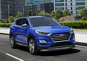 Защита переднего бампера Hyundai Tucson 2018- d57+d42