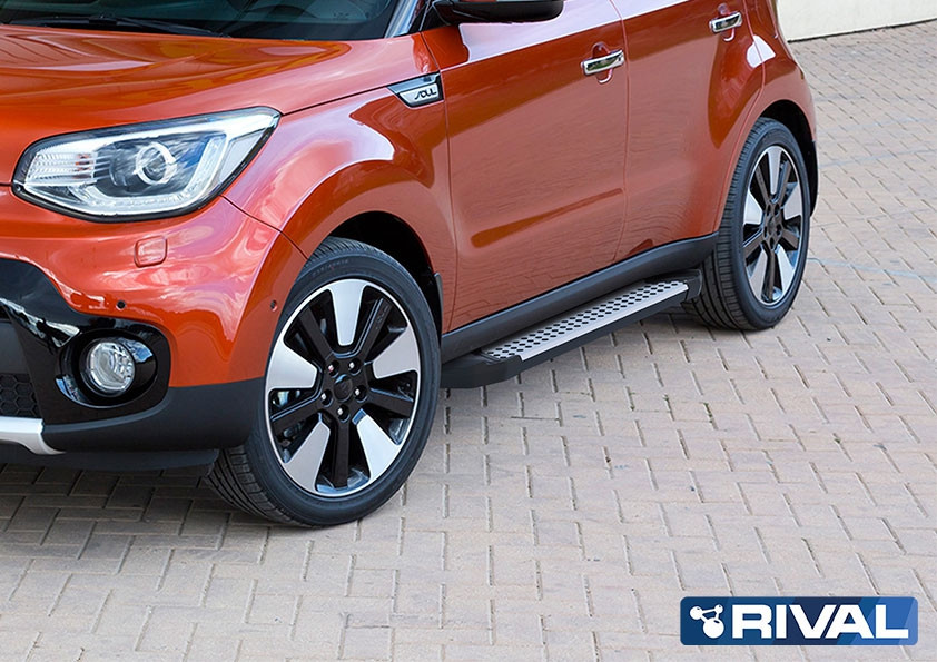 Пороги на Kia Soul 2017-2018  "Bmw-Style"