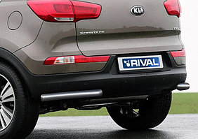 Защита заднего бампера Kia Sportage 2010-2015 d57 уголки