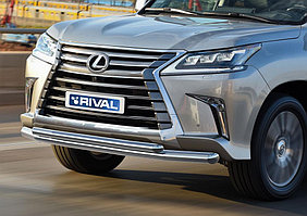 Защита переднего бампера Lexus LX 2015- d76+d57