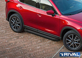 Пороги на Mazda CX-5 2017- "Black"