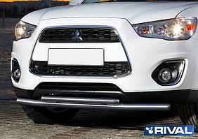 Защита переднего бампера Mitsubishi ASX 2010-2015 d57+d42