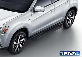 Пороги на Mitsubishi ASX 2010-2015 "Black"