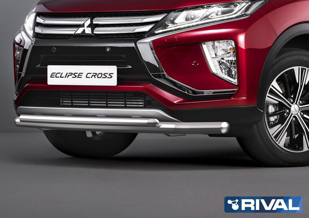 Защита переднего бампера Mitsubishi Eclipse Cross 2018- d57+d42