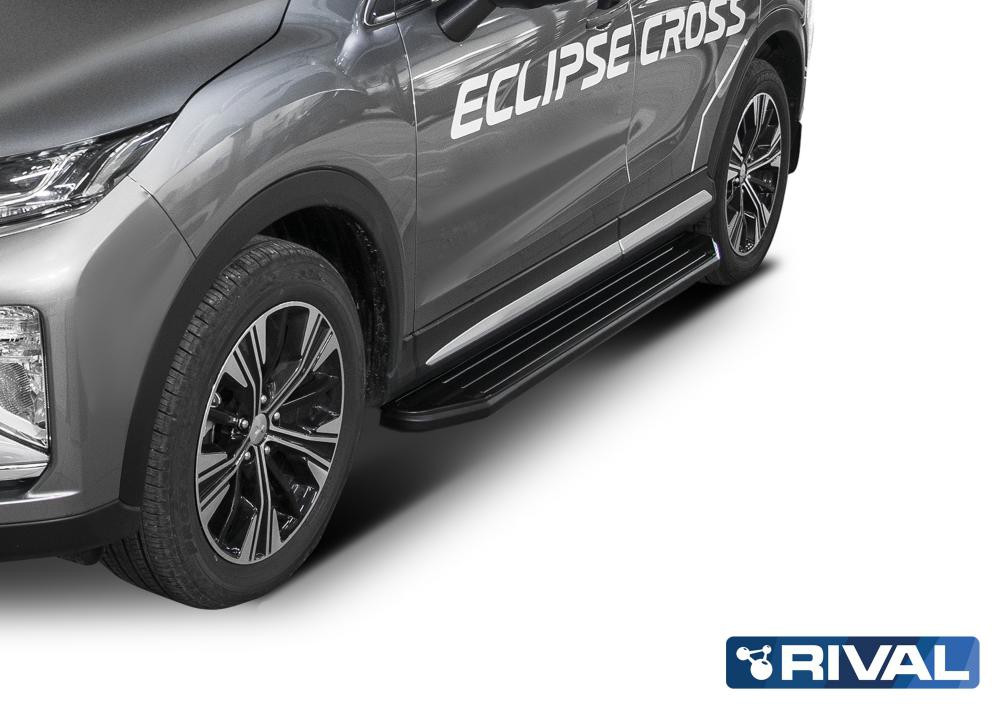 Пороги на Mitsubishi Eclipse Cross 2018-2023  "Premium-Black"