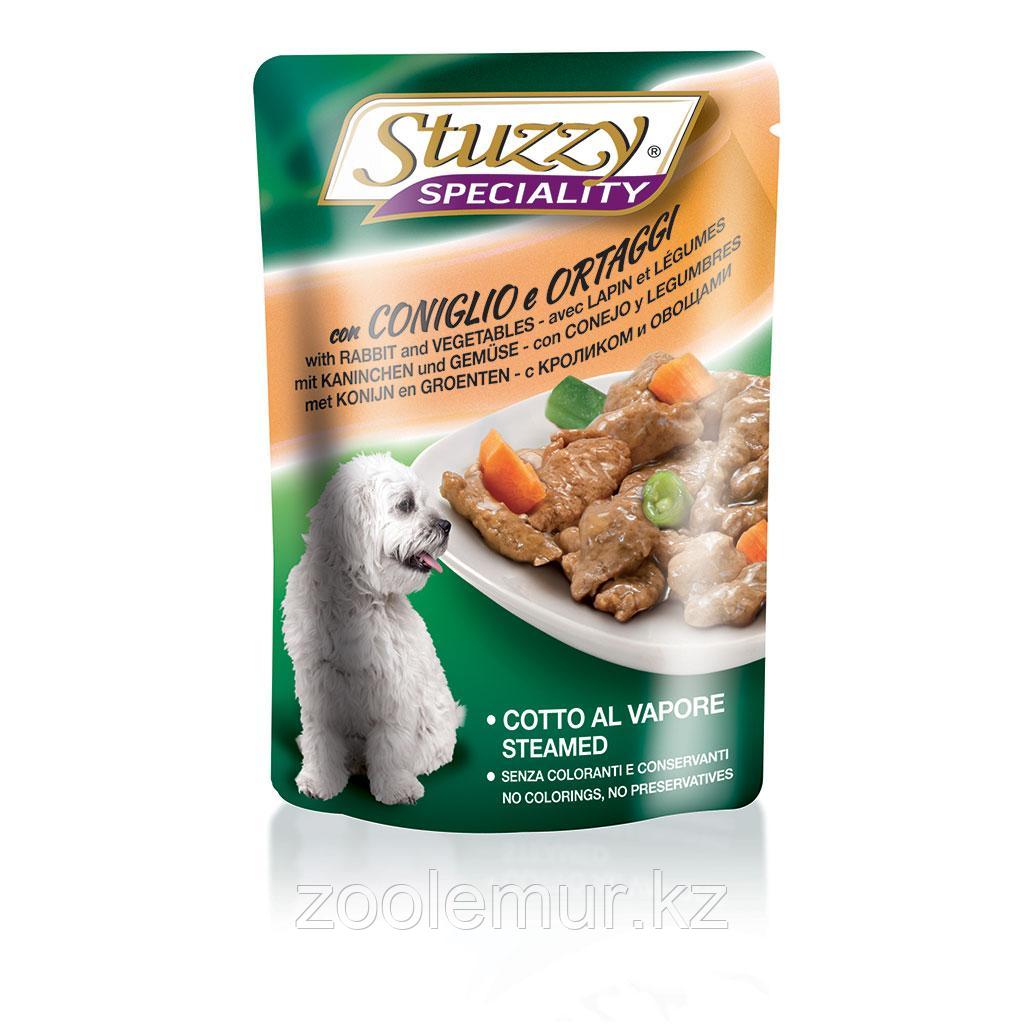 STUZZY SPECIALITY DOG консервы для собак с кроликом и овощами 100гр