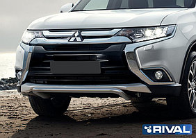 Защита переднего бампера Mitsubishi Outlander 2015-2018- d42 волна короткая