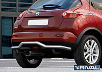 Защита заднего бампера Nissan Juke, FWD 2010-2014 d57 волна