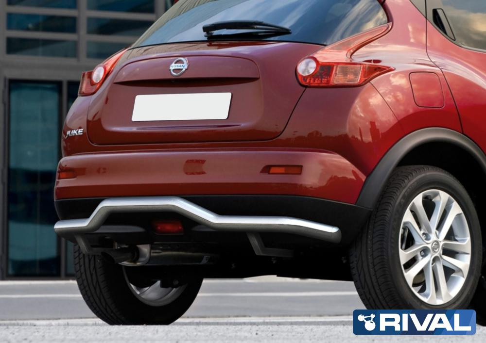 Защита заднего бампера Nissan Juke, FWD 2010-2014 d57 волна