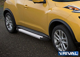 Пороги на Nissan Juke 4WD 2010-2016 "Silver"