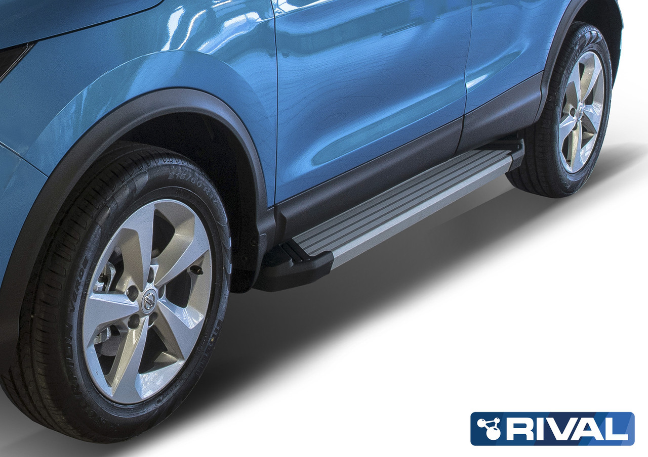 Пороги на Nissan Qashqai 2013-2023  "Silver"