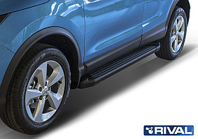 Пороги на Nissan X-Trail 2015+ "Black"