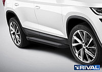 Пороги на Skoda Kodiaq 2017- "Black"