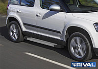 Пороги на Skoda Yeti 2009+ "Silver"