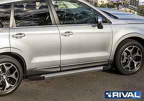 Пороги на Subaru Forester 2013-2018  "Silver"