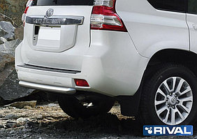 Защита заднего бампера Toyota Land Cruiser Prado 150 2009-2017 d76 короткая