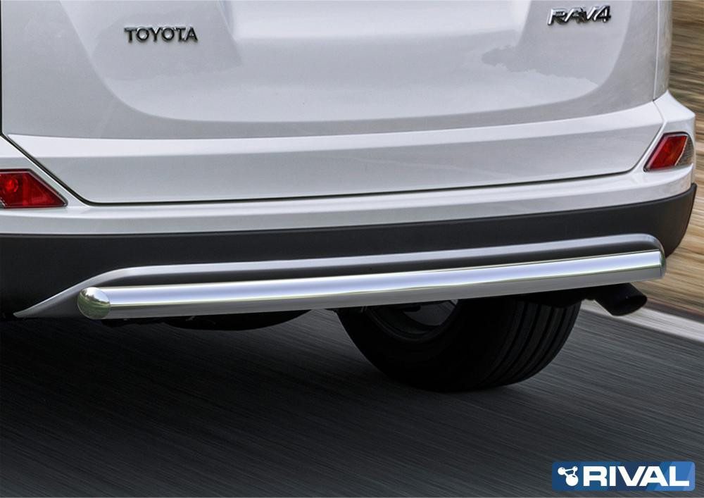 Защита заднего бампера Toyota Rav 4 2015- d57 - фото 1 - id-p65093438