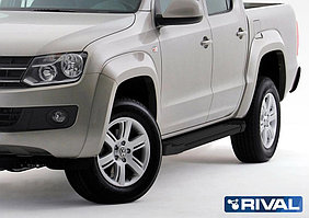 Пороги на Volkswagen Amarok 2010-2016  "Black"