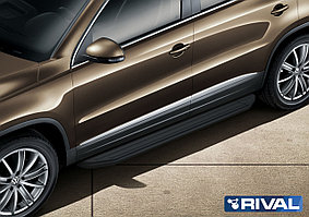 Пороги на Volkswagen Tiguan 2007-2017 "Premium-Black"