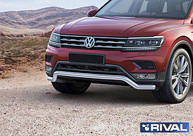 Защита переднего бампера Volkswagen Tiguan, для пакета offroad 2017- d57 волна