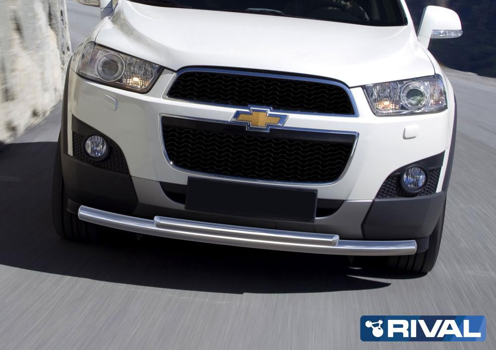 Защита переднего бампераChevrolet Captiva 2011-2013  d57+d42