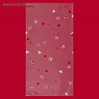 Пакет подарочный "Валентинка" 15 х 30 см, 2-х цветный рисунок