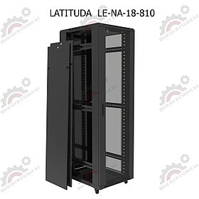 Шкаф серверный напольный LATITUDA 18U, 800*1000*899мм, цвет черный, передняя  дверь стеклянная