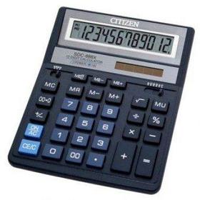 Калькулятор 12 разрядов, 15.8x20.5см, синий Citizen