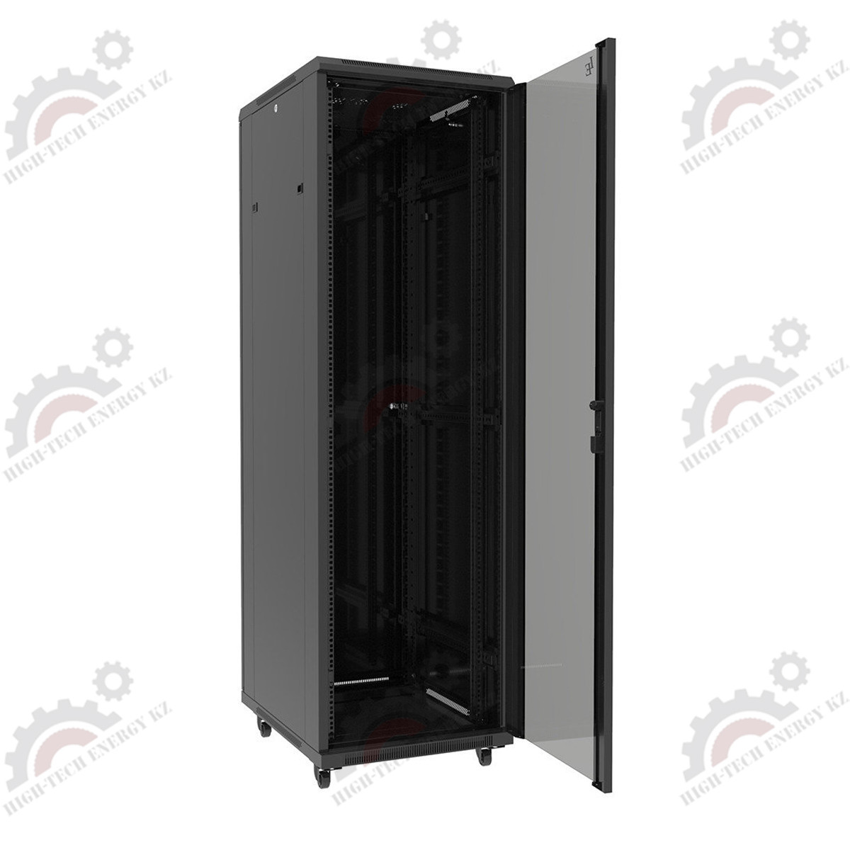 Шкаф серверный напольный LATITUDA 22U, 600*1000*1075мм, цвет черный, передняя дверь стеклянная - фото 2 - id-p57726560